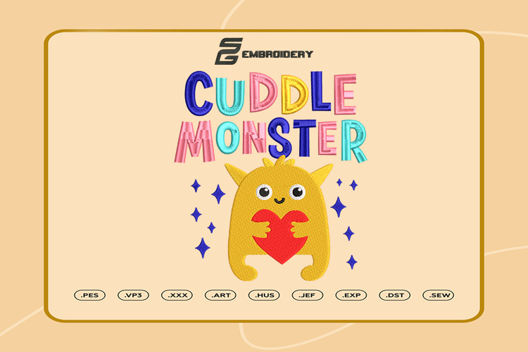 Cuddle Monster Embroidery Designs For Machine