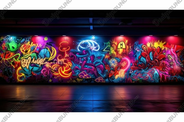 illuminated wall with light