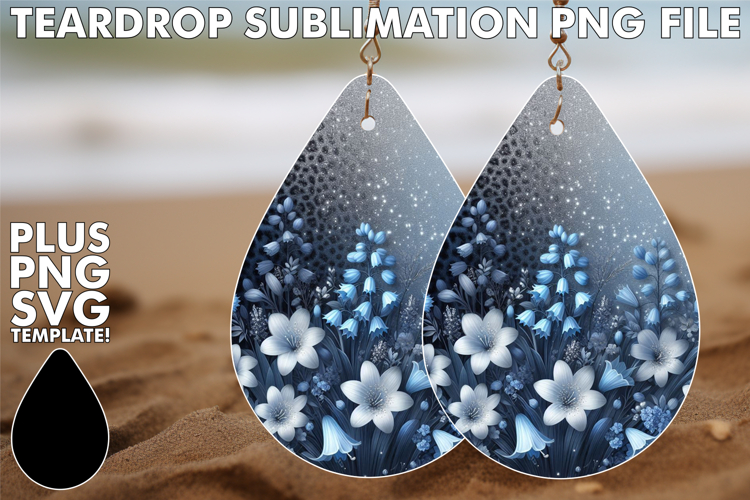 Charming Teardrop Earrings Art PNG, Leopard Prints