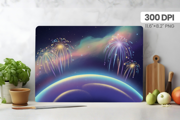 Happy New Year Cutting Board PNG Festive New Years Eve 2026