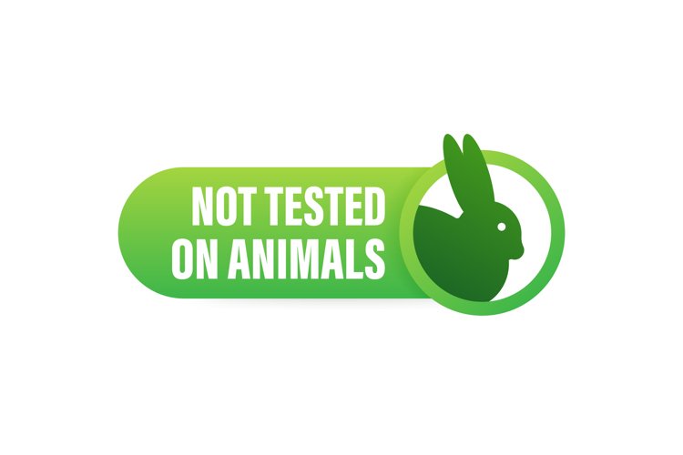 Cruelty free Pink banner. Vegan emblem. Packaging design. Na example image 1