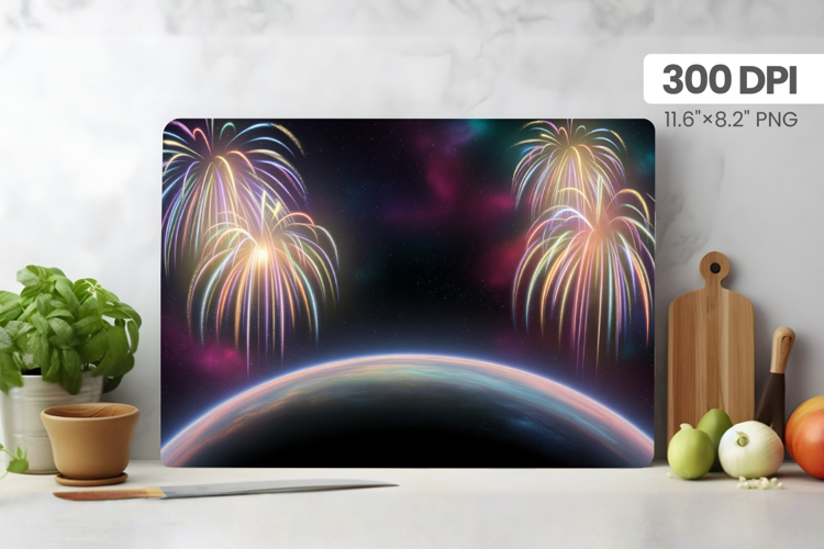 Happy New Year Cutting Board PNG Festive New Years Eve 2026