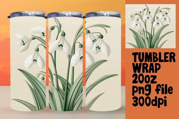 20oz Tumbler Sublimation Wrap Watercolor Floral Design
