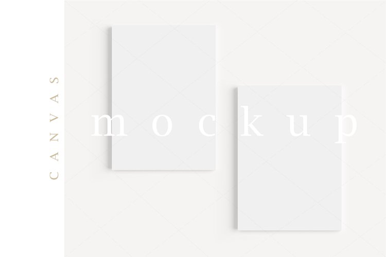 A4 Canvas Mockup Display Simple Modern Painting Mockup/M154 example image 1