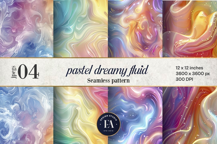 3d Pastel Dreamy Fluid pattern | Magical Patel pattern