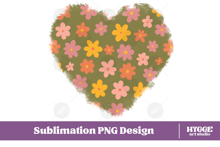 Retro Flowers Background Png Floral Paper Sublimation Splash