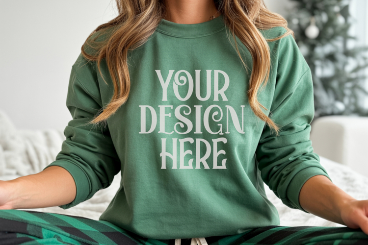 Christmas Gildan 18000 Military Green Crewneck Sweatshirt Mo
