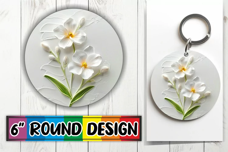 Petal Harmony: Sublimation Circle Design