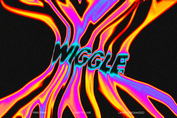 Wiggle Font Free Psychedelic Retro Design