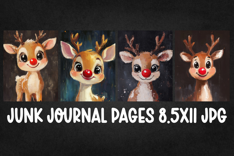4 Christmas Digital Papers I Christmas Junk Journal Pages