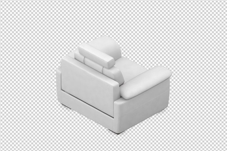 Isometric Arm Chair 3D isolated render