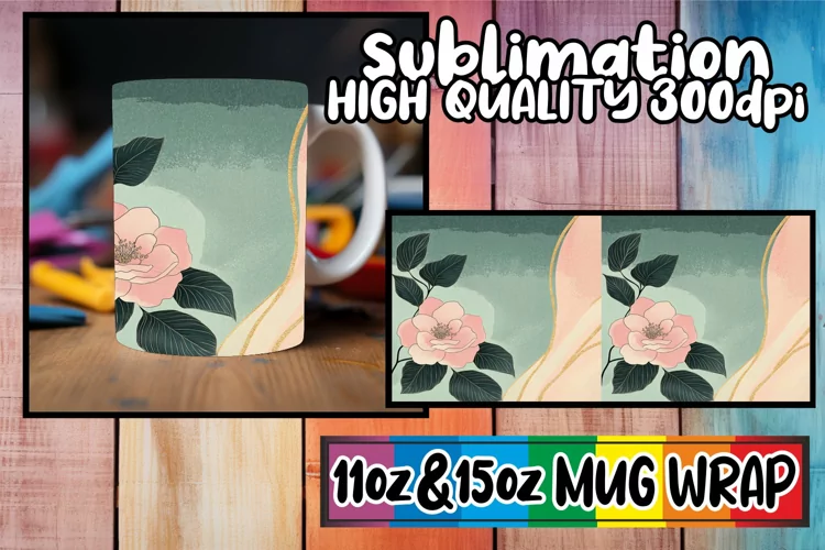Joyful adventures 11oz 15oz sublimation wrap, Flower