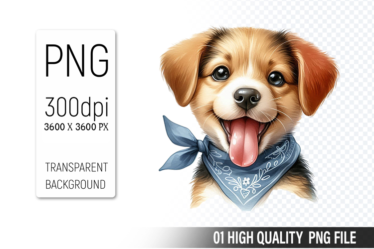 Cute Dog, Animal Sublimation Clipart PNG