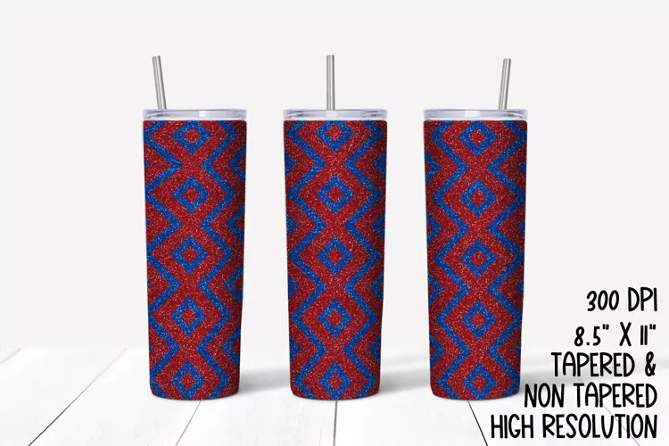 Glitter Americana Sublimation Tumbler