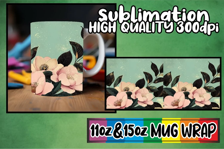 Blissful evenings 11oz 15oz sublimation wrap, Flower