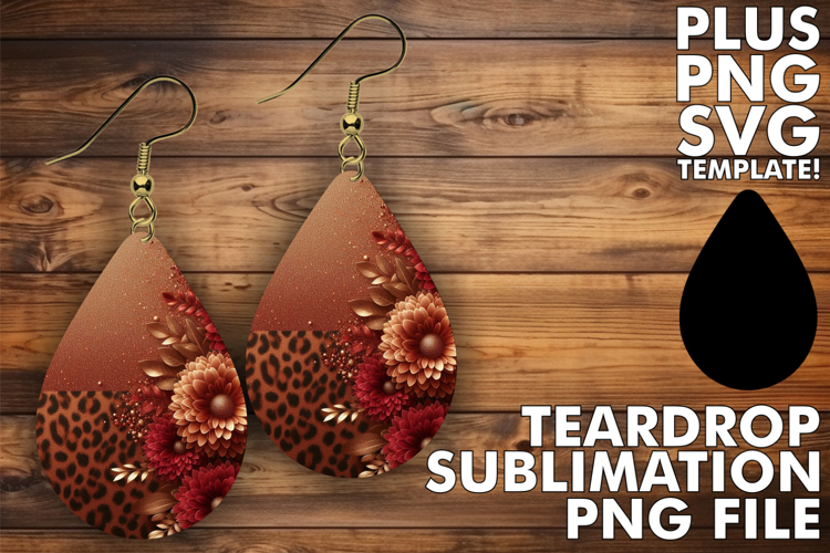 BRIGHT Teardrop Earrings Art Ideas, Leopard Prints
