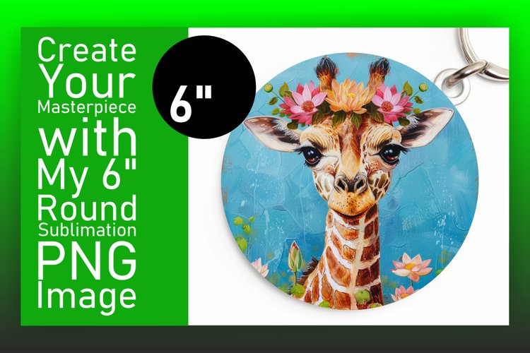 Adorable Spring Giraffe Round Design