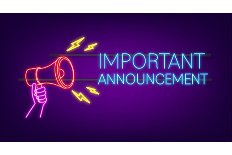 Megaphone with important announcement. (1874495) Illustrations