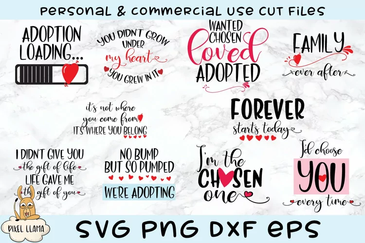 Adoption Bundle of 10 SVGs Vol 1