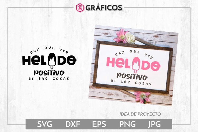 HELADO positivo de las cosas SVG - Frases Verano example image 1