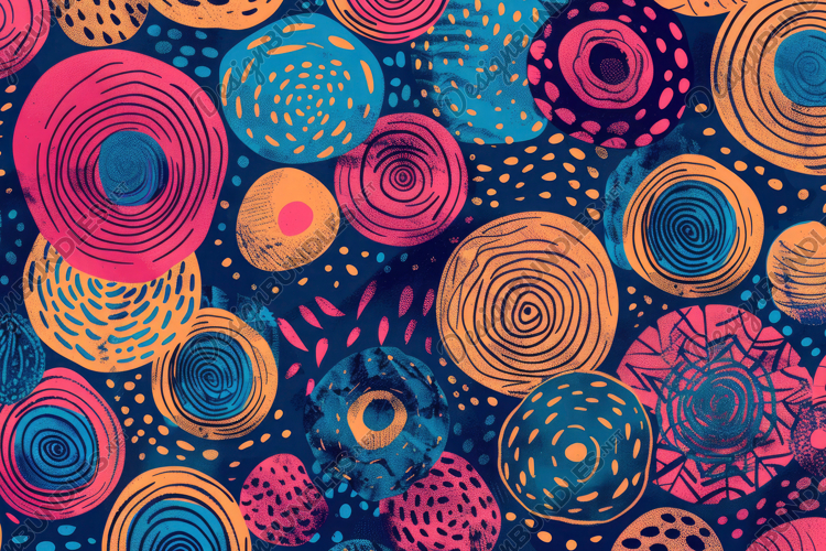 Crazy Circles Pattern Background Wallpaper example image 1