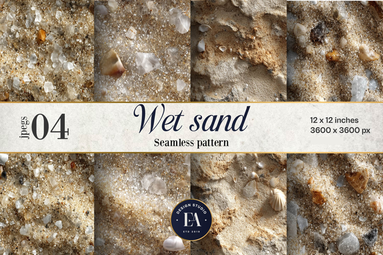Wet Beach Sand Digital Paper 4 JPEG