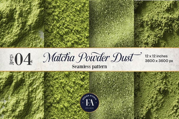 Matcha Powder Texture, Green Matcha Dust Digital Paper