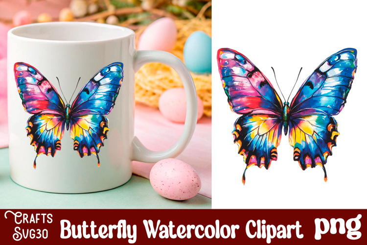 Watercolor Butterfly Clipart Image 24