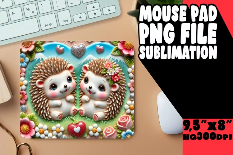Cheerful Desk Mat Sublimation, Sweet Animals