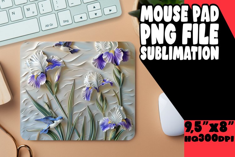 Elegant Springtime Sublimation Mouse Pad example image 1