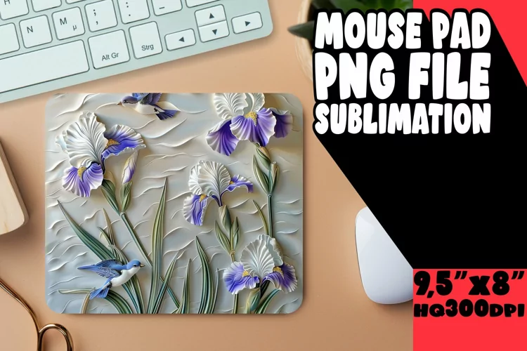 Elegant Springtime Sublimation Mouse Pad