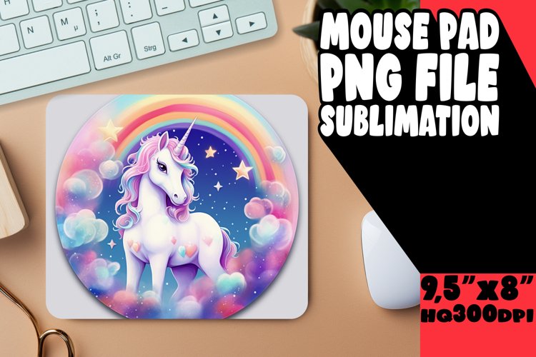 Sparkling Fantasy Unicorn Mouse Pad Delight