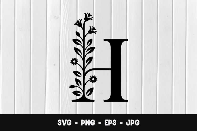 Floral Monogram Letter Svg Image 9