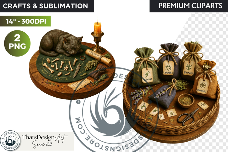 Cosy Witchs Apothecary magic Clipart PNG witchcraft graphic