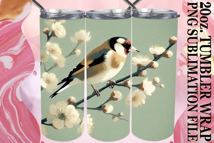 Joyful Moments 20oz tumbler wrap, Birds