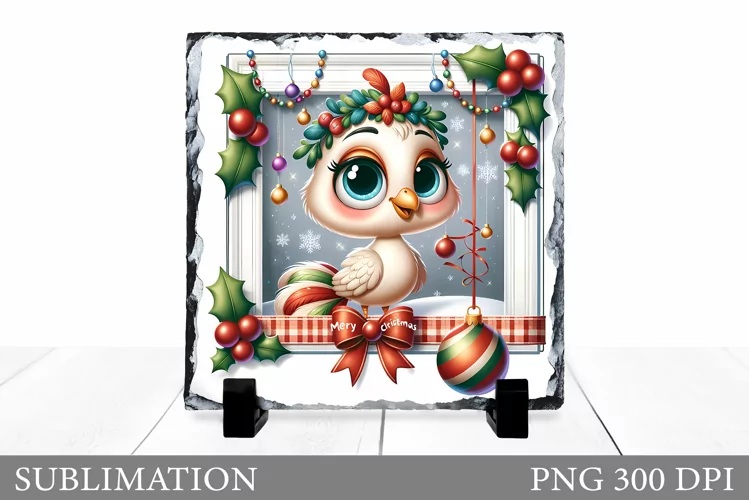 Christmas Bird Sublimation. Christmas Bird Slate Design