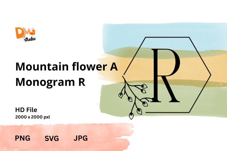 Mountain Flower Monogram