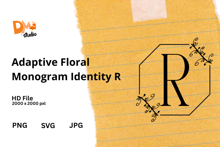 Adaptive Floral Monogram Identity example image 1