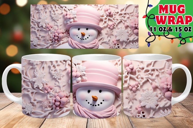 Sublimation Elegance: 11oz Winter Mug Wrap