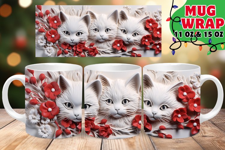 3D Christmas Winter Euphoria Mug, 11oz & 15oz example image 1