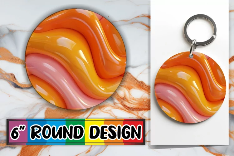 Modern 3D Inflated Puff Keychain Patterns