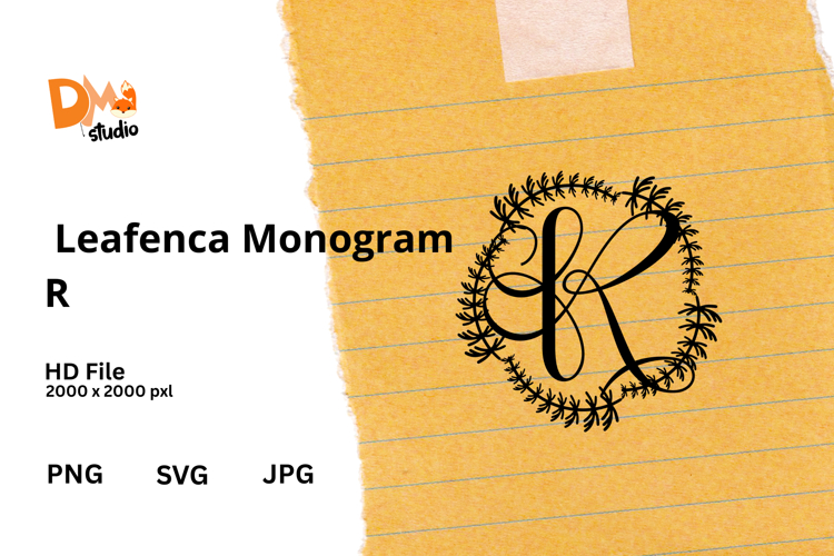Floral Monogram Letter Svg Image 12
