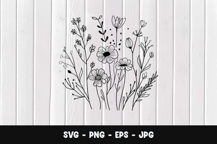 Rustic Flower SVG PNG