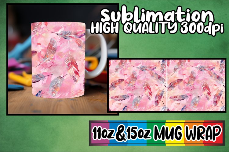 Springtime Abstract Design Mug Wrap Sublimation 11oz 15oz example image 1
