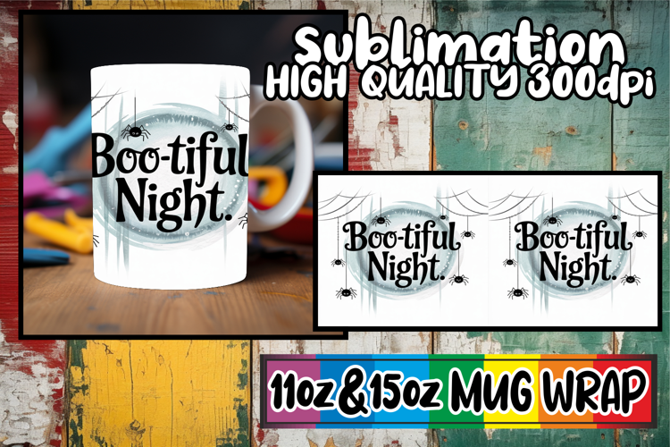 Charming scenes sublimation print wrap, Halloween