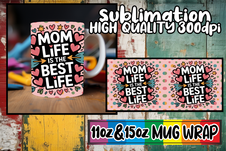 Sunshine bliss sublimation mug wrap, Mother's Day