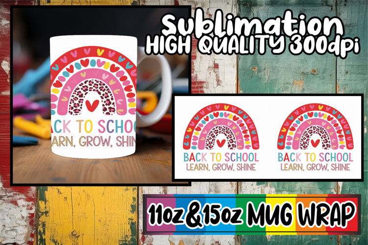 Happy moments 11oz 15oz sublimation wrap, Back To School