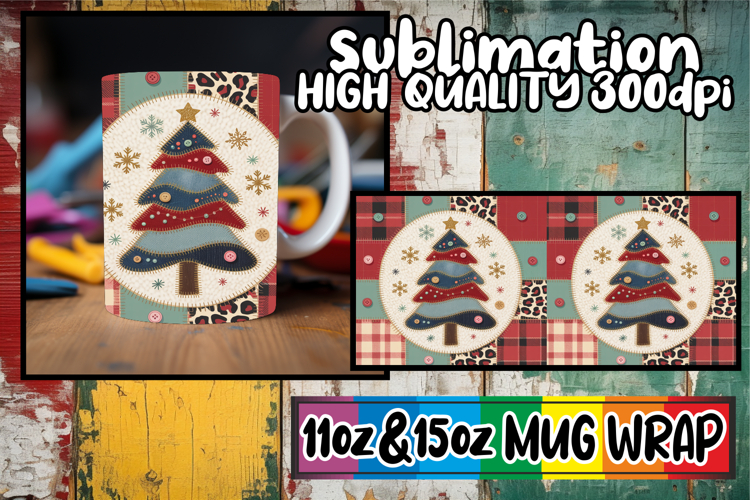 Graceful days sublimation mug wrap, Christmas