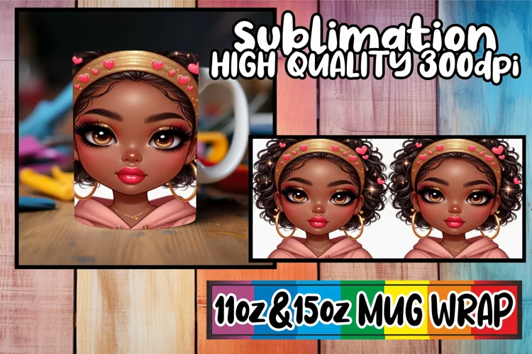 Nostalgic days sublimation print wrap, Love Girl