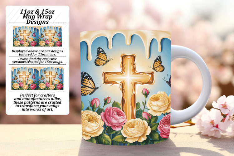 Classic 11oz Mug Wrap Png Design , Christian